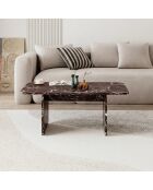 Pietra salontafel rood marmer - 100x42x60 cm