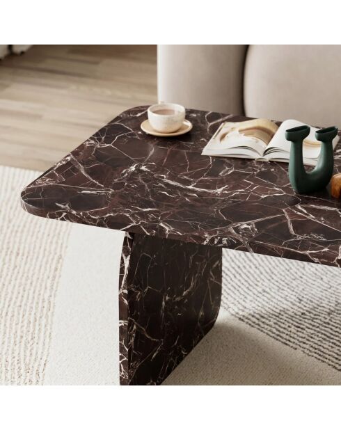 Pietra salontafel rood marmer - 100x42x60 cm