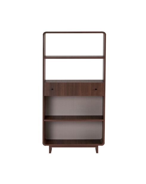 Bücherregal Senza aus Nussbaumholz - 78x153x34 cm