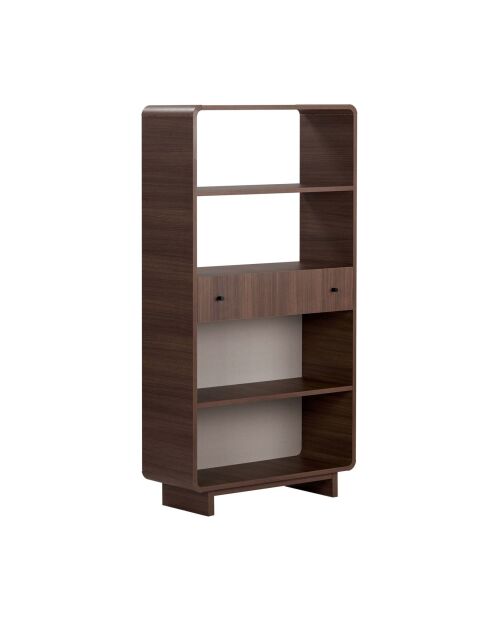 Bücherregal Senza aus Nussbaumholz - 78x153x34 cm