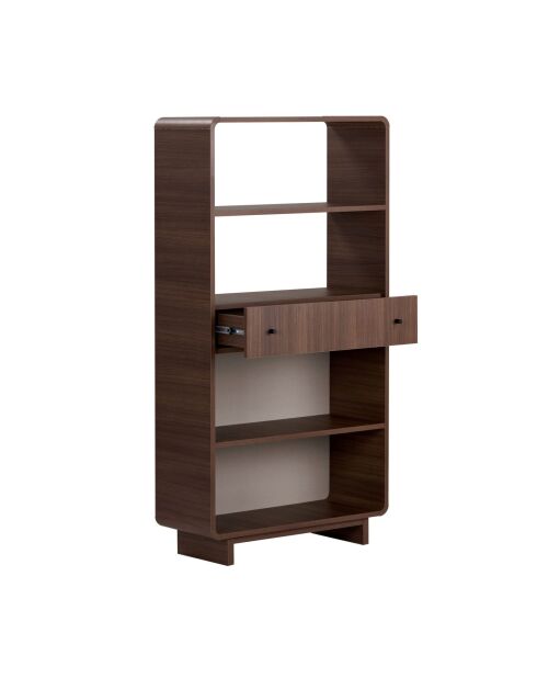 Bücherregal Senza aus Nussbaumholz - 78x153x34 cm