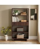Bücherregal Senza aus Nussbaumholz - 78x153x34 cm