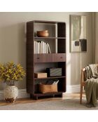 Bücherregal Senza aus Nussbaumholz - 78x153x34 cm