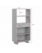 Librería Senza de roble - 78x153x34 cm