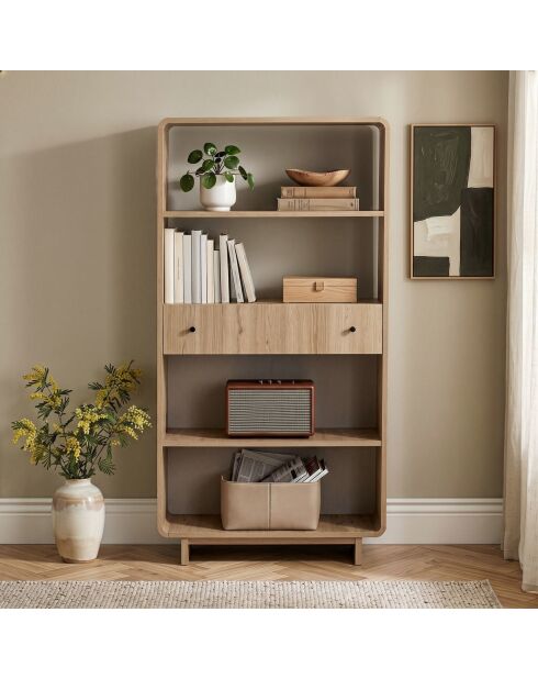 Libreria Senza in rovere - 78x153x34 cm