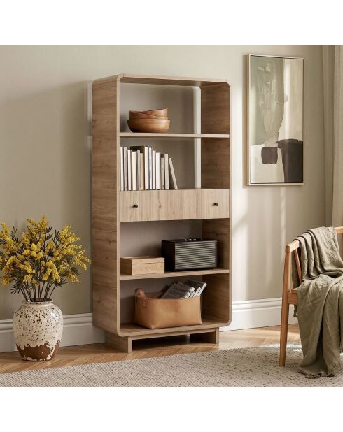 Libreria Senza in rovere - 78x153x34 cm