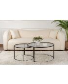 Salontafelset Aurum 80, 60 zwart/grijs - 80x43x80 cm/60x39x60 cm