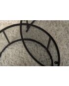 Salontafelset Aurum 80, 60 zwart/grijs - 80x43x80 cm/60x39x60 cm
