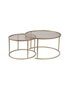 Salontafelset Aurum 80, 60 goud/brons - 80x43x80 cm/60x39x60 cm