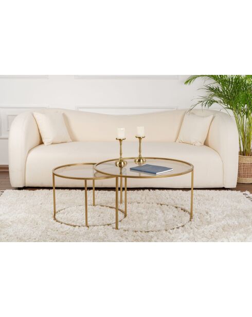 Salontafelset Aurum 80, 60 goud/brons - 80x43x80 cm/60x39x60 cm