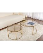 Salontafelset Aurum 80, 60 goud/brons - 80x43x80 cm/60x39x60 cm
