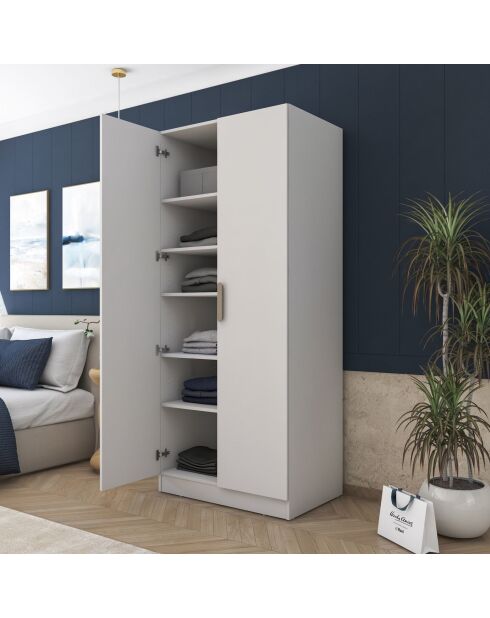 Armario BA170 - 4604 blanco - 90 x 210 x 57,5 cm