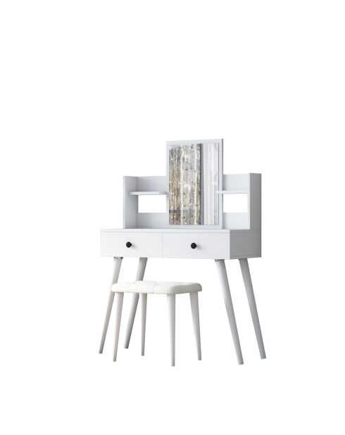BJ159 make-uptafel - 3998 wit - 103x133,8x40 cm/45x35 cm