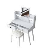 BJ159 make-uptafel - 3998 wit - 103x133,8x40 cm/45x35 cm