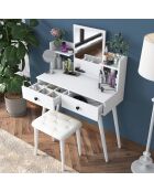 BJ159 make-uptafel - 3998 wit - 103x133,8x40 cm/45x35 cm