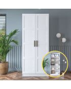 Armadio BA188 - 4569 bianco - 90 x 210 x 57,5 cm
