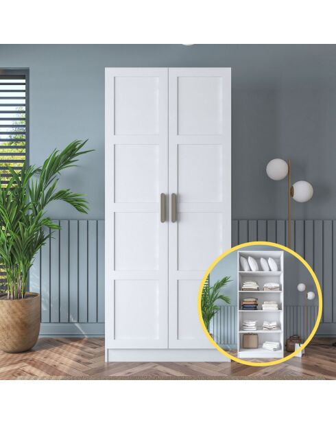 Armario BA188 - 4569 blanco - 90 x 210 x 57,5 cm