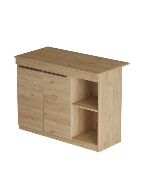OR2-S eikenhouten keukentafel - 120x88,2x60 cm