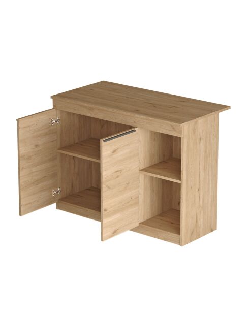 OR2-S eikenhouten keukentafel - 120x88,2x60 cm