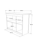 OR2-S eikenhouten keukentafel - 120x88,2x60 cm