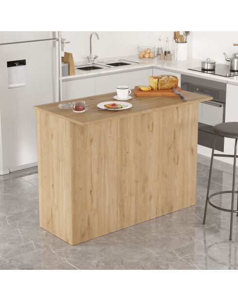 OR2-S eikenhouten keukentafel - 120x88,2x60 cm