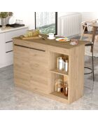 OR2-S eikenhouten keukentafel - 120x88,2x60 cm