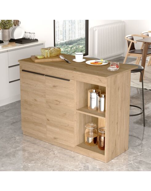 OR2-S eikenhouten keukentafel - 120x88,2x60 cm