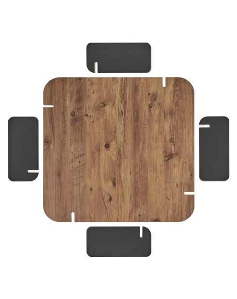 Marais salontafel Atlantic denne/antraciet - 117x35x117 cm