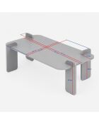 Marais salontafel Atlantic denne/antraciet - 117x35x117 cm