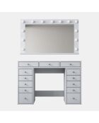 Tavolo da trucco BJ196 - 5170 bianco - 120 x 81,6 x 44,5 cm/120 x 71,8 x 15 cm