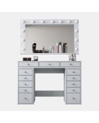 Tavolo da trucco BJ196 - 5170 bianco - 120 x 81,6 x 44,5 cm/120 x 71,8 x 15 cm