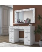 Tavolo da trucco BJ196 - 5170 bianco - 120 x 81,6 x 44,5 cm/120 x 71,8 x 15 cm