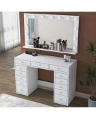 Tavolo da trucco BJ196 - 5170 bianco - 120 x 81,6 x 44,5 cm/120 x 71,8 x 15 cm
