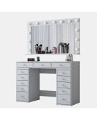 Tavolo da trucco BJ196 - 5170 bianco - 120 x 81,6 x 44,5 cm/120 x 71,8 x 15 cm