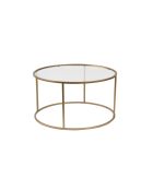Aurum 80 salontafel goud/transparant - 80x43x80 cm