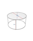 Aurum 80 salontafel goud/transparant - 80x43x80 cm