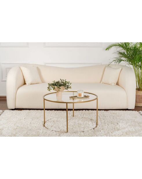 Aurum 80 salontafel goud/transparant - 80x43x80 cm