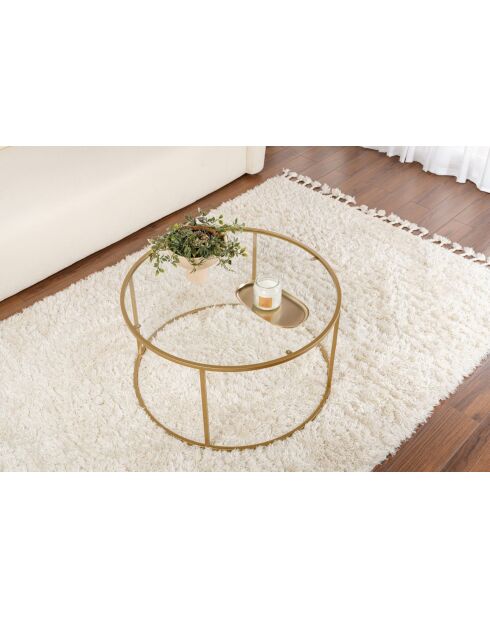 Aurum 80 salontafel goud/transparant - 80x43x80 cm