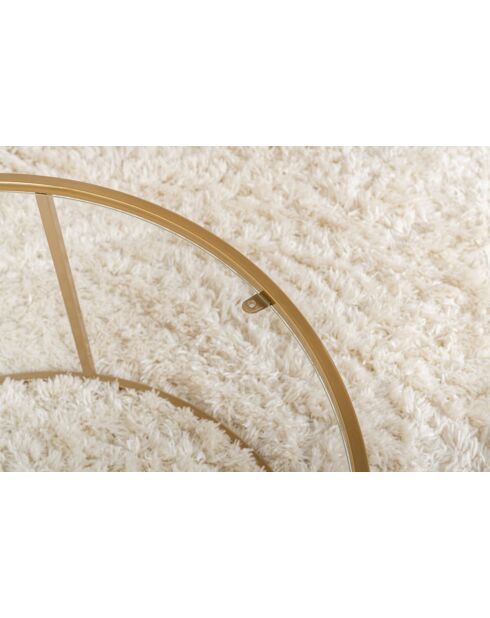 Aurum 80 salontafel goud/transparant - 80x43x80 cm