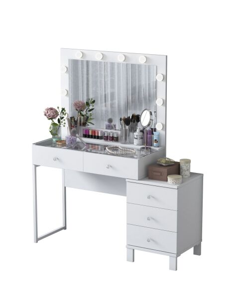 Tavolo da trucco BJ150 - 3867 bianco - 120 x 141,8 x 40 cm