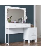 Tavolo da trucco BJ150 - 3867 bianco - 120 x 141,8 x 40 cm