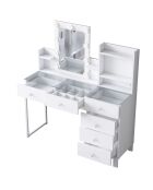 Tavolo da trucco BJ141 - 3837 bianco - 120 x 136,8 x 40 cm