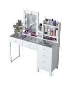 Tavolo da trucco BJ141 - 3837 bianco - 120 x 136,8 x 40 cm