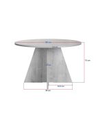 Virella eettafel van travertijn/venetiaans notenhout - 120x75x120 cm