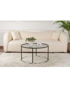 Salontafel Aurum 80 zwart/grijs - 80x43x80 cm