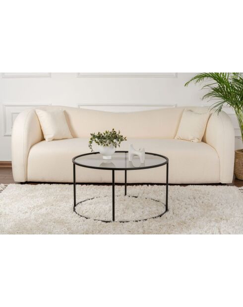 Salontafel Aurum 80 zwart/grijs - 80x43x80 cm
