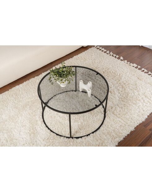 Salontafel Aurum 80 zwart/grijs - 80x43x80 cm