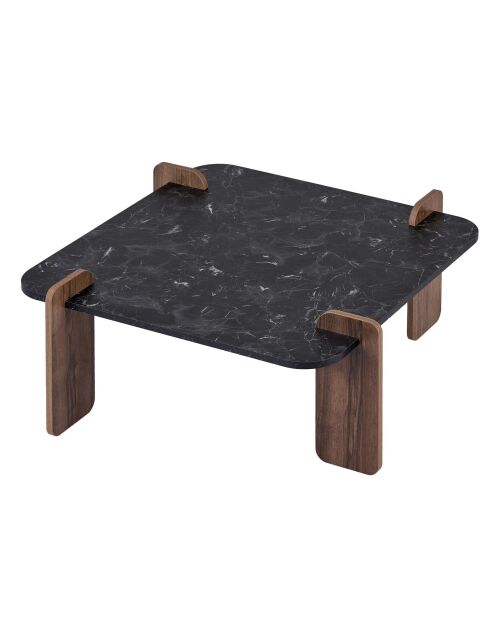 Marais lotus/walnoot salontafel - 117x35x117 cm