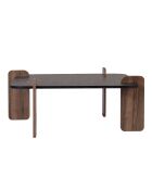 Marais lotus/walnoot salontafel - 117x35x117 cm