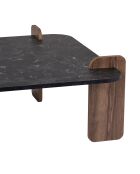 Marais lotus/walnoot salontafel - 117x35x117 cm